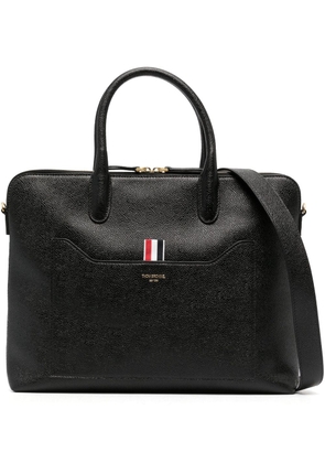 Thom Browne 4-Bar leather briefcase - Black