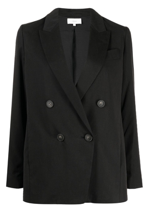 Vince double-breasted lyocell-blend blazer - Black