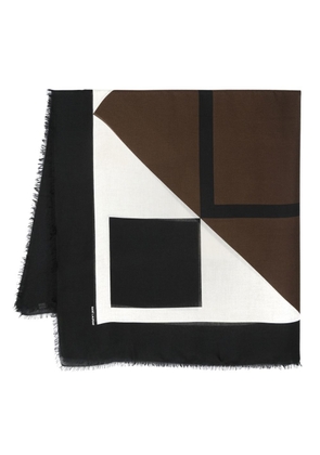 Saint Laurent geometric-print scarf - Black