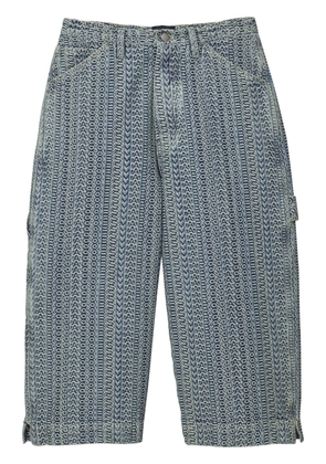 Marc Jacobs monogram-print denim shorts - Blue