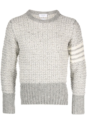 Thom Browne 4-Bar stripe tuck-stitch jumper - Grey