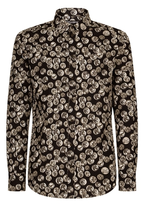 Dolce & Gabbana graphic-print cotton shirt - Black