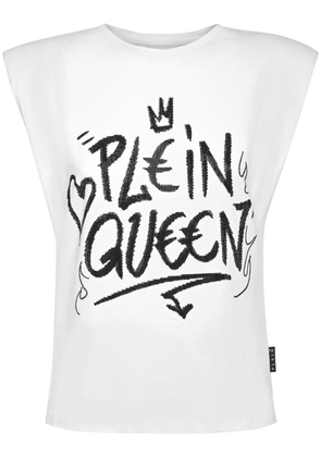 Philipp Plein Sexy Pure crystals-embellished sleeveless T-shirt - White