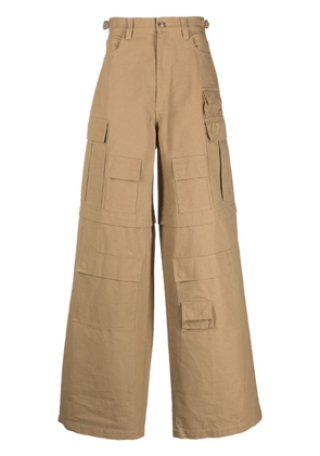 AMBUSH wide-leg cotton trousers - Neutrals