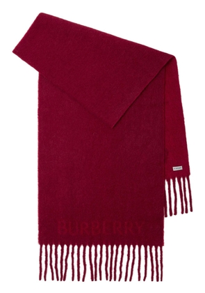 Burberry Equestrian Knight felted scarf - Red