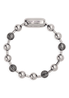 Marc Jacobs logo-engraved ball-chain bracelet - Silver
