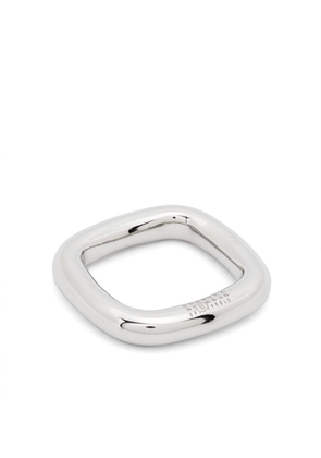 MM6 Maison Margiela numbers-motif square ring - Silver