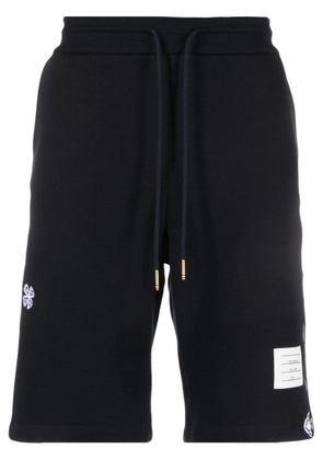 Thom Browne embroidered cotton track shorts - Blue