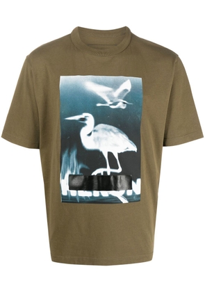 Heron Preston graphic-print organic cotton T-shirt - Green