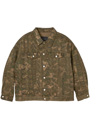 Marc Jacobs camouflage-print denim trucker jacket - Green