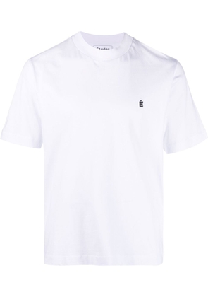 Etudes logo-embroidered organic cotton T-shirt - White