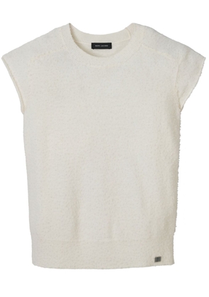 Marc Jacobs Pilled cap-sleeve wool vest - White