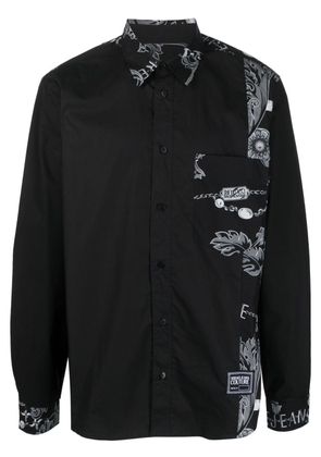Versace Jeans Couture paisley-print cotton shirt - Black
