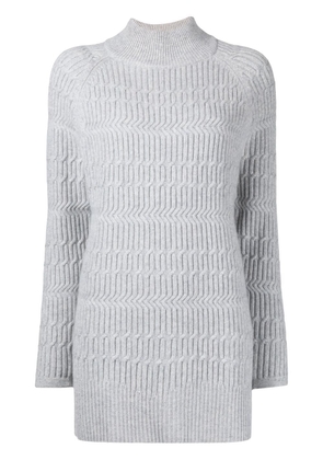 N.Peal cable-knit organic cashmere jumper - Grey