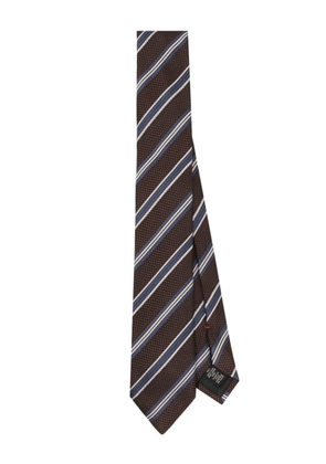 Zegna striped jacquard silk tie - Multicolour