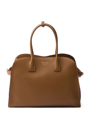 Prada large leather tote bag - Brown