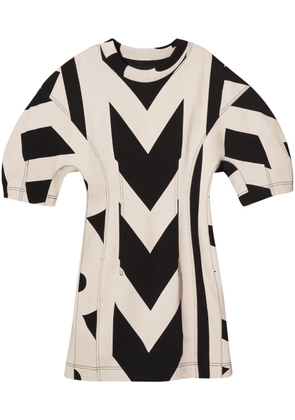 Marc Jacobs monogram-print seam-detail dress - Neutrals