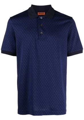Missoni zigzag-print polo shirt - Blue