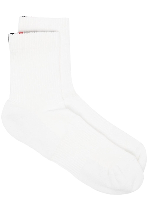 Thom Browne stripe-detail knitted ankle socks - White