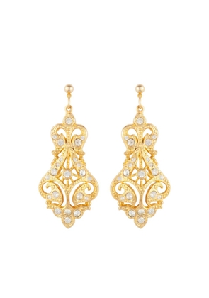 Susan Caplan Vintage 1990s Vintage Ornate Chandelier earrings - Gold