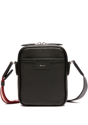 Bally logo-print leather messenger bag - Black