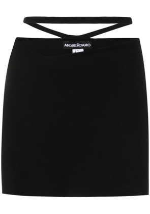 ANDREĀDAMO cut-out belted mini skirt - Black