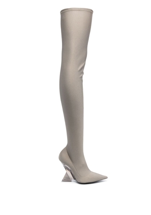 The Attico Cheope 105mm thigh-high boots - Grey