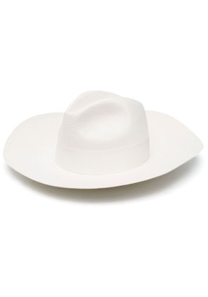 Borsalino Sophie ribbon-detail sun hat - White