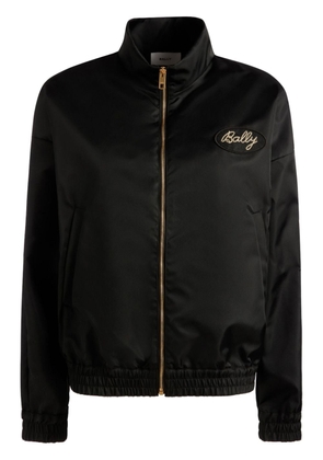 Bally logo-appliqué zip-up jacket - Black