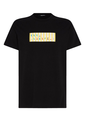 Karl Lagerfeld logo-print organic-cotton T-shirt - Black