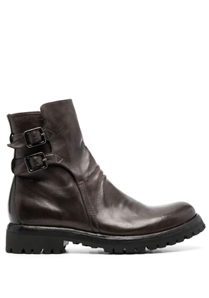 Officine Creative buckle-detail leather boots - Brown
