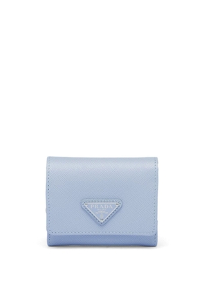 Prada triangle-logo Saffiano leather wallet - Blue
