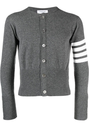 Thom Browne stripe-detail knit cardigan - Grey