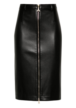 Patrizia Pepe faux-leather midi skirt - Black