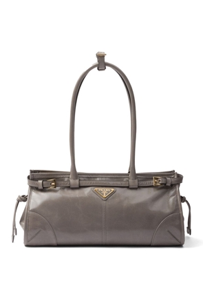 Prada medium triangle-logo belted handbag - Grey