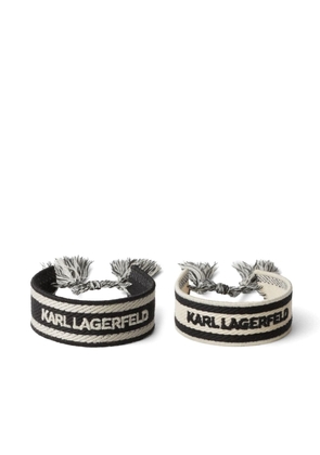 Karl Lagerfeld Essential woven bracelet (pack of two) - Black