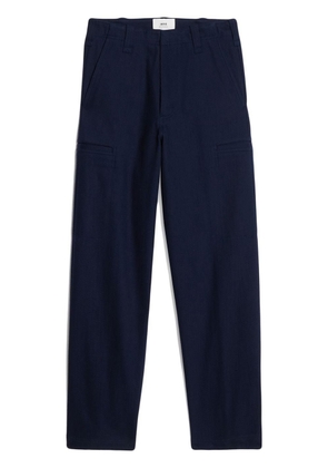 AMI Paris cotton wide-leg trousers - Blue