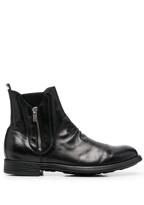 Officine Creative side-zip leather boots - Black