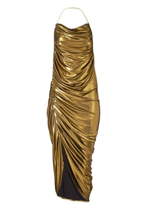 Marc Jacobs metallic draped midi dress - Gold