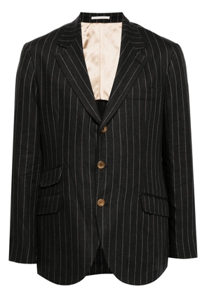 Brunello Cucinelli pinstripe virgin wool blazer - Grey
