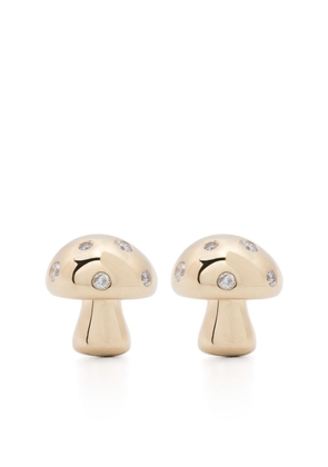 Adina Reyter Enchanted Mushroom diamond stud earrings - Gold