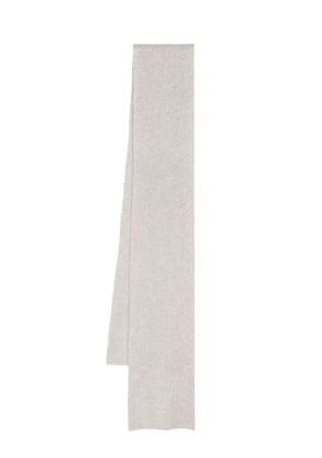 N.Peal ribbed-knit cashmere scarf - Grey