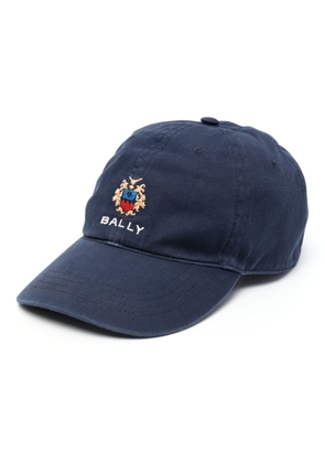 Bally logo-embroidered cotton baseball cap - Blue