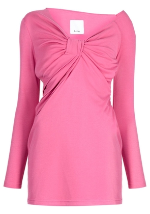 Acler Tompkins V-neck dress - Pink