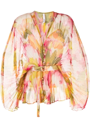 Acler Abbeywood floral-print sheer blouse - Multicolour