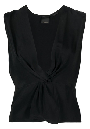 PINKO knot-detailing sleeveless top - Black