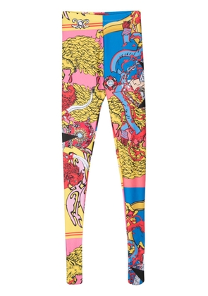Liberal Youth Ministry graphic-print slip-on leggings - Blue