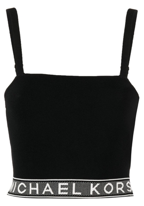 Michael Michael Kors logo-waistband crop top - Black