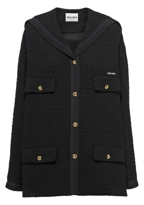 Miu Miu single-breasted tweed jacket - Black