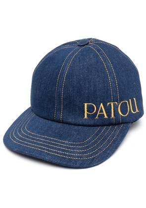 Patou logo-embroidered denim cap - Blue